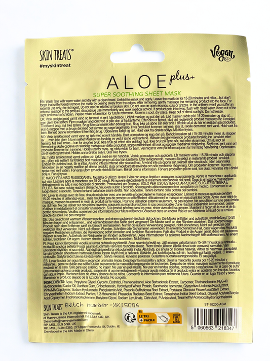 Aloe Plus Face Sheet Mask - Soothing, Hydrates, Smooths(1 mask)