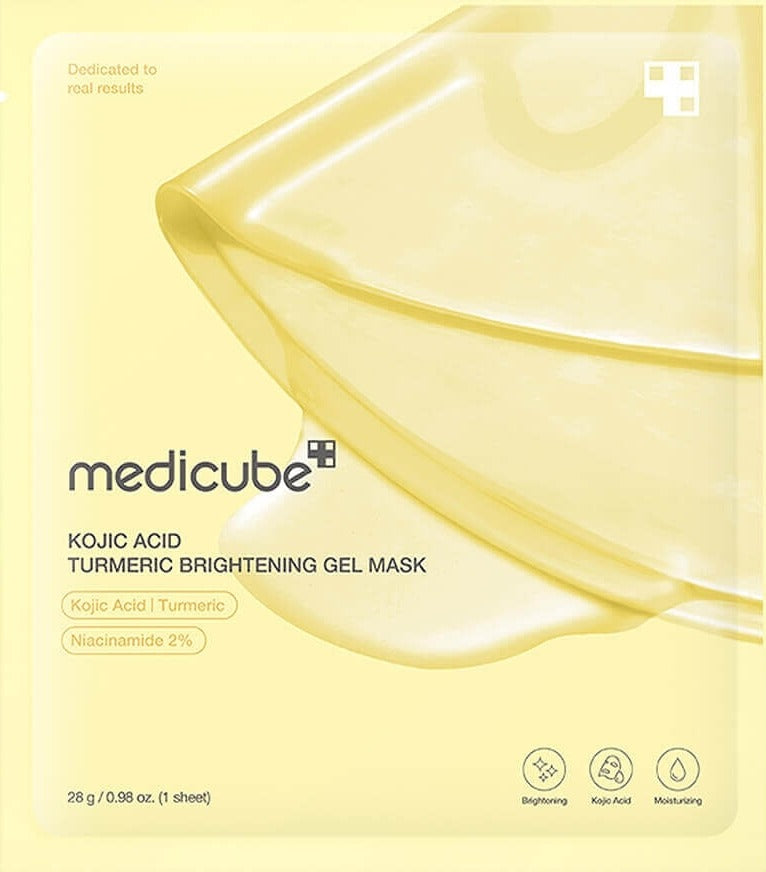 Medicube Kojic Acid Turmeric Brightening Gel Mask - Moisturises, Brightens, Glow (1 mask)