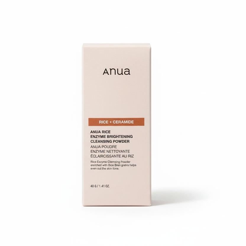 ANUA Rice Enzyme Brightening Cleansing Powder, Facial Cleanser, Gentle Face Wash for Hydration, Rice Mask, Exfoliator, Ceramide, Radiant Skin, Korean Skincare, Fragrance Free, 40g