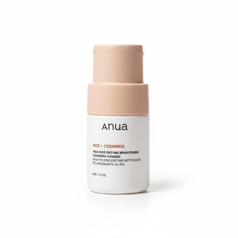 ANUA Rice Enzyme Brightening Cleansing Powder, Facial Cleanser, Gentle Face Wash for Hydration, Rice Mask, Exfoliator, Ceramide, Radiant Skin, Korean Skincare, Fragrance Free, 40g