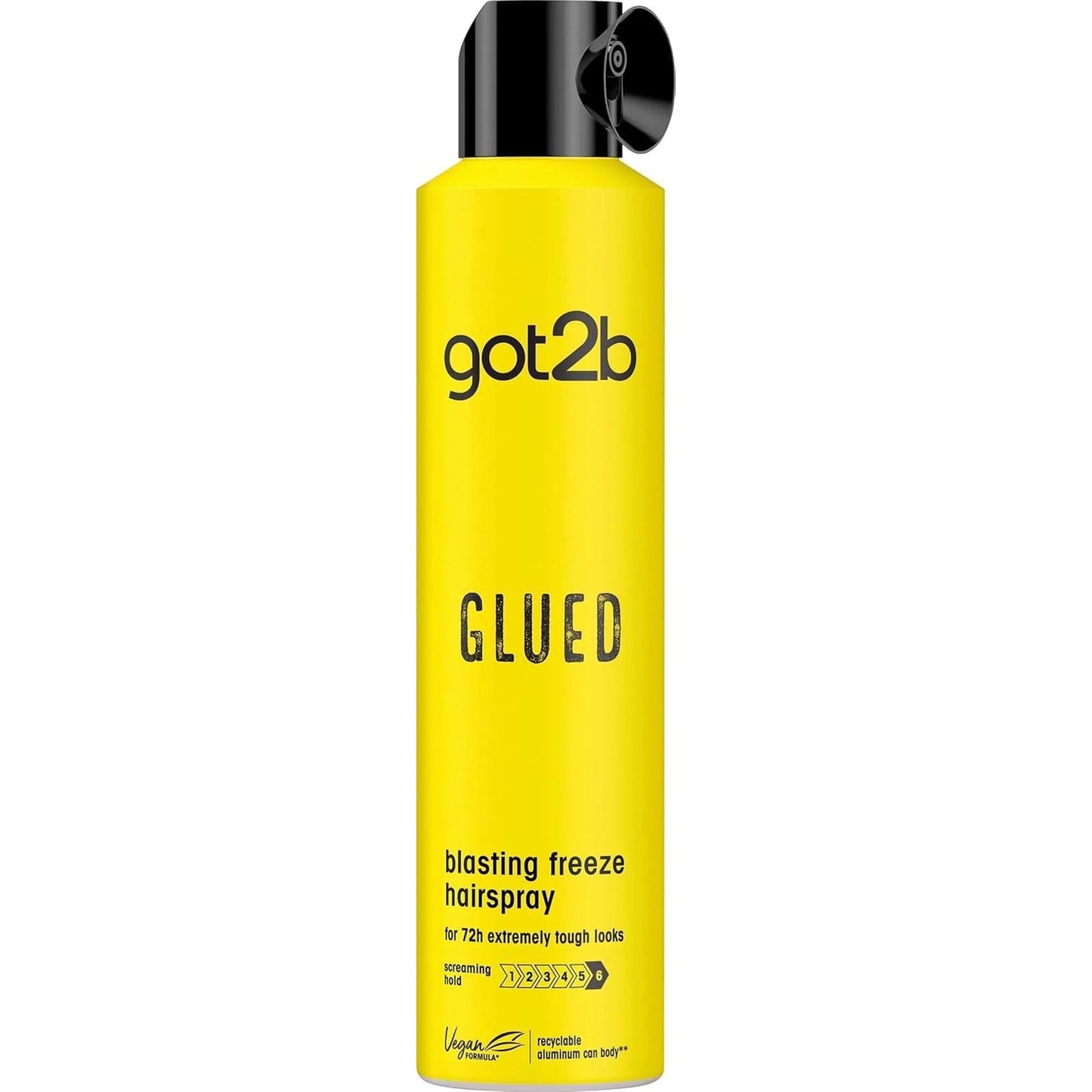Got2B Glued Blasting Freeze Hairspray 300ml - Ultra Strong Hold 72H, Vegan Formula, for Extreme Hairstyles, Schwarzkopf & Henkel Gel Haircare Face K