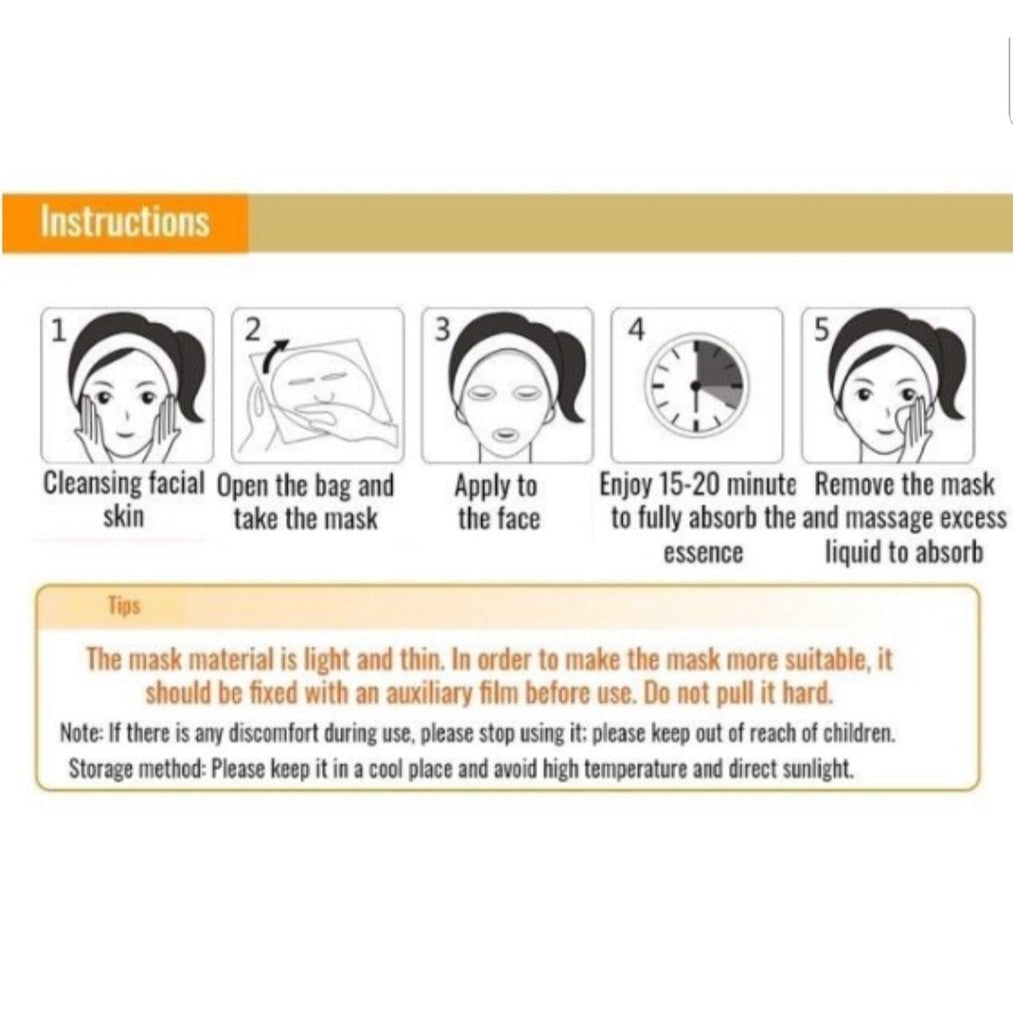 BioAqua Vitamin C Face Sheet Mask - Brighten, Hydrate, Rejuvenate (1 mask)