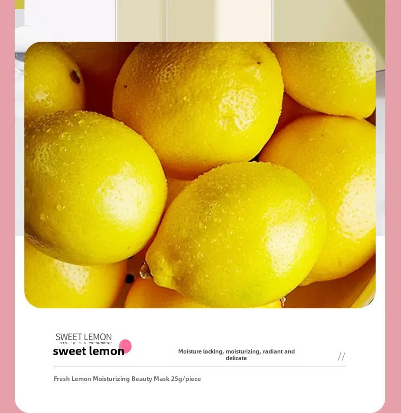 Lemon Face Sheet Mask - Refreshing, Smoothing, Soft (1 mask)