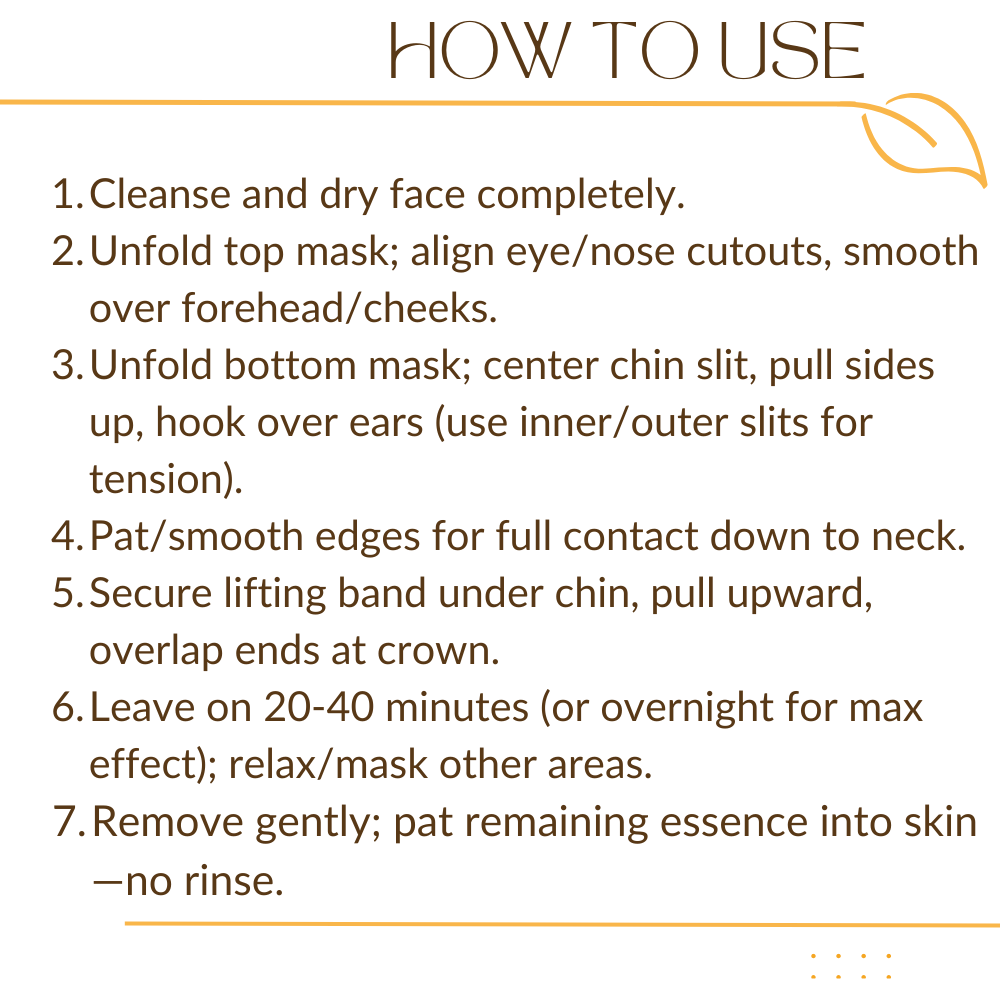 Numbuzin No.9 Sheet Mask NAD+ BIO Full Face Mask - Skin Firmness, 4 Sheets + Neck Band