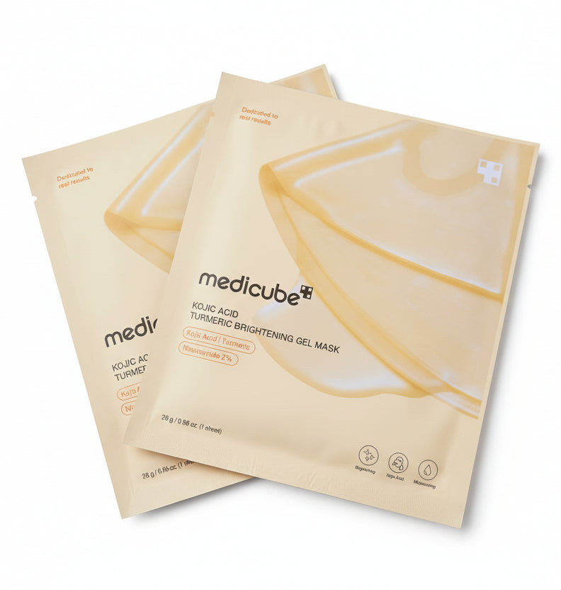 Medicube Kojic Acid Turmeric Brightening Gel Mask - Moisturises, Brightens, Glow (1 mask)