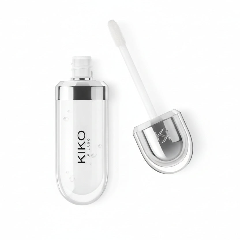 KIKO Milano 3D Hydra Lipgloss 01 - Softening Lip Gloss for a 3D Look, Hydration and Plumping Effect 6.5ml Face K