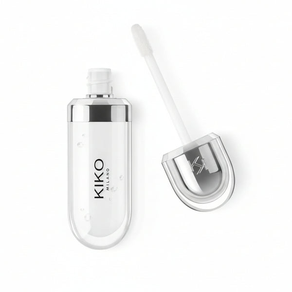 KIKO Milano 3D Hydra Lipgloss 01 - Softening Lip Gloss for a 3D Look, Hydration and Plumping Effect 6.5ml Face K