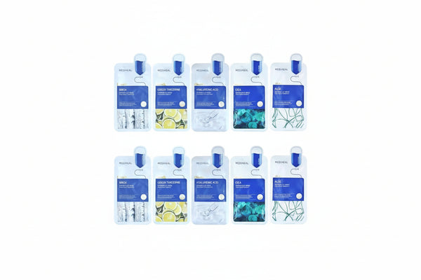 Mediheal Dermaplus Sheet Mask 10PC – Birch, Cica, Hyaluronic Acid, Aloe, Heartleaf – 5 Random Variants, 2 Pieces Each – Korean Skincare Set, Beauty Gift for All Skin Types|B0DYNQ1MCM