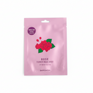 Baroness Rose Flower Face Sheet Mask - Softens, Calming, Anti-Inflammatory (1 mask) Face K