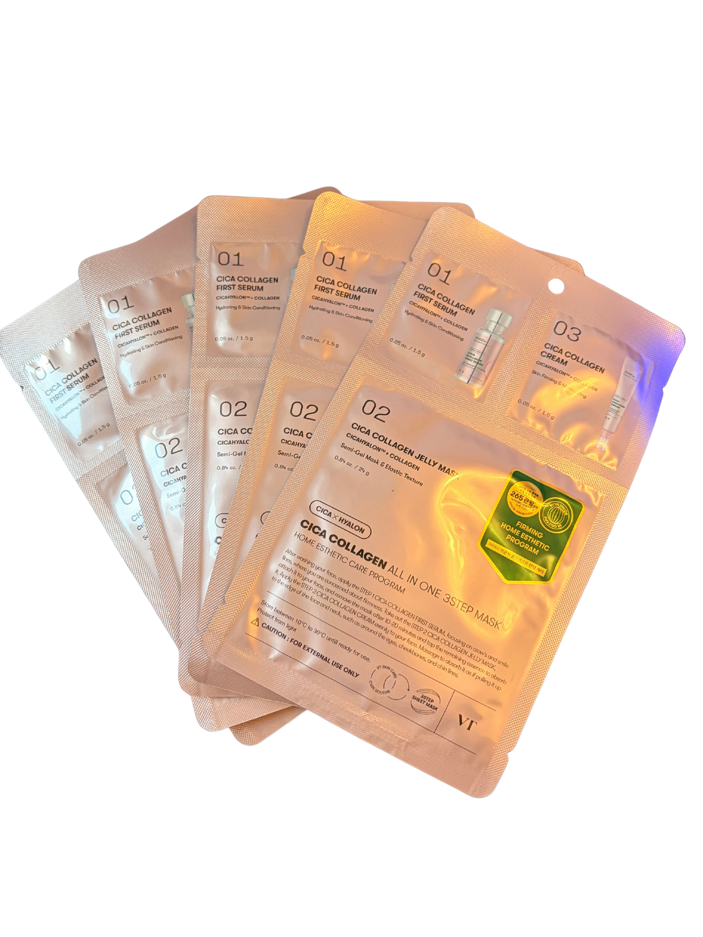 VT Cica Collagen Jelly Mask 3‑Step Set – Serum + Cream + Sheet Mask for Soothing Skin