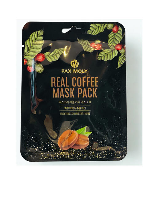 Pax Moly Reak Coffee Face Sheet Mask - Brighten, Anti-Aging, Plumping (1 mask)