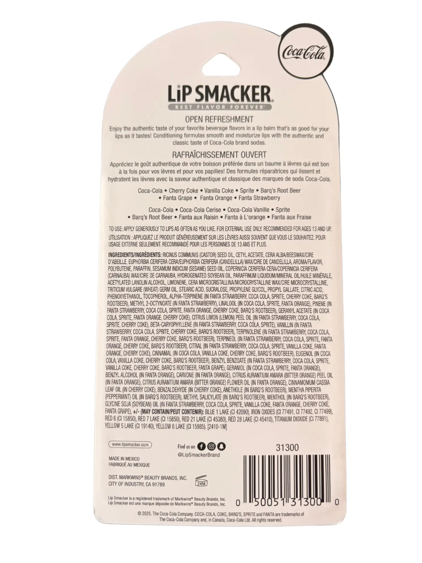 Lip Smacker Coca Cola Lip Balm Party Pack – 8 Fizzy Flavours! Face K