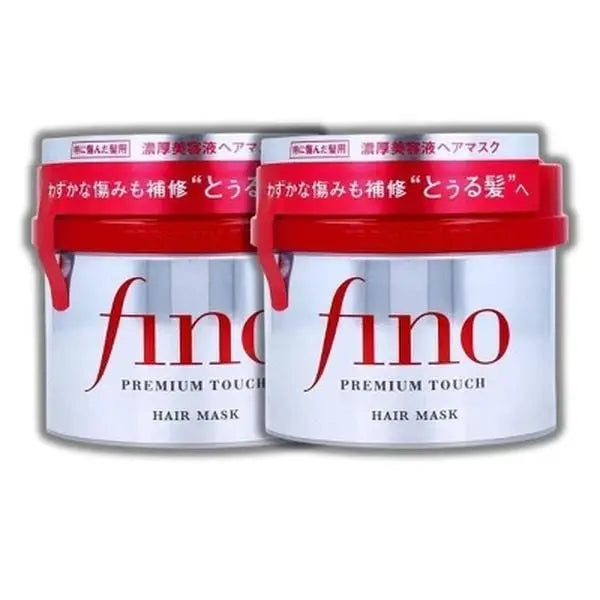 Fino Premium Hair Mask 230g x 2 Pieces Deep Hydration & Strengthening Formula for Dry Damaged Hair Face K